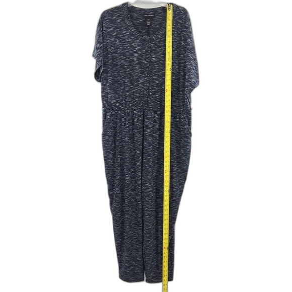 Lane Bryant Jumpsuit Womens Size 18/20 Dolman Sleeve Button Front Peg Leg Norm - Picture 8 of 9